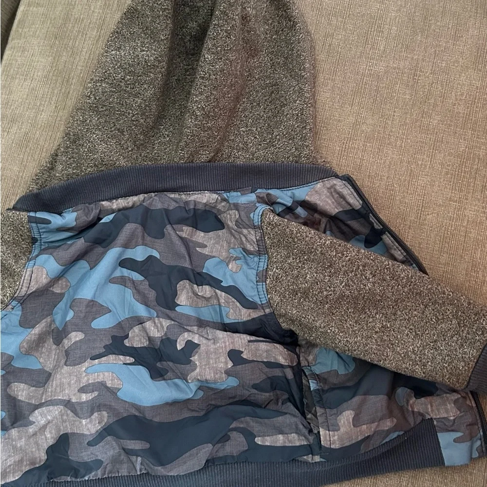 Toughskins Boys Jacket Sz 18 Mo Blue And Gray Camouflage fleece lined